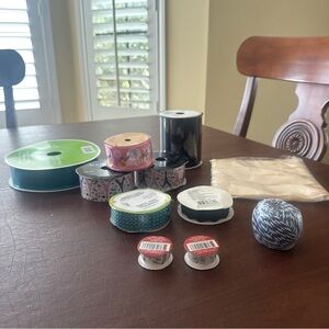NWT Lot Of 11 Vintage Ribbons & Strings; Variety Of Sizes & Pattern.